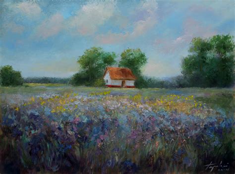 Country house in the Plain - Landscape Oil Painting - Fine Arts Gallery ...