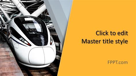 Free High-speed Rail Train PowerPoint Template - Free PowerPoint Templates