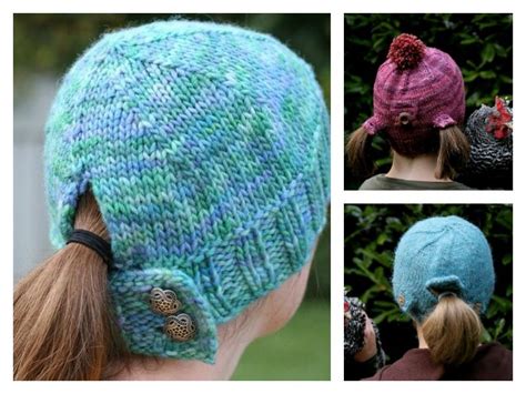 Ponytail Hat Free Knitting Patterns | Ponytail hat knitting pattern ...