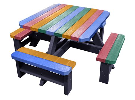 Epworth Junior Picnic Bench – Recycled Plastic Coloured - Simply Wood