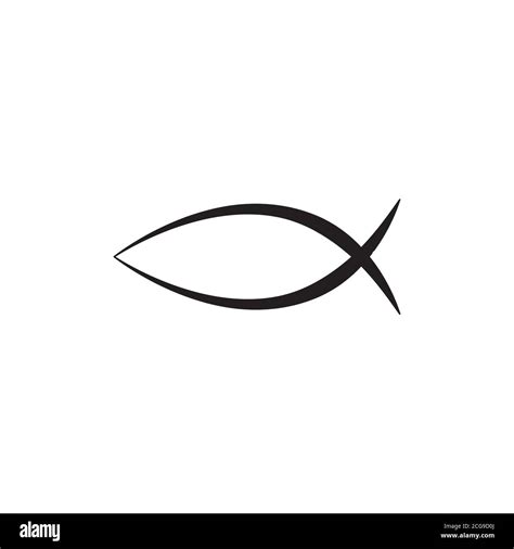 Jesus Fish, Christian Ichthys Fish symbol icon Stock Vector Image & Art ...