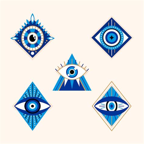 Free Vector | Evil eye symbol set