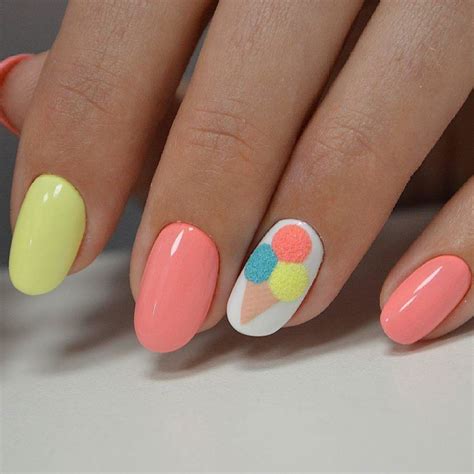 25 Colorful Nail Art Designs for Spring en 2020 | Uñas cortas, Manicura ...