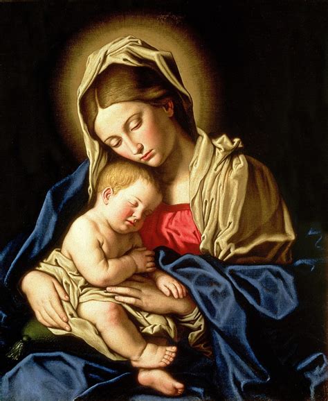 Mary and the Christ Child are depicted in this 17th-century painting by ...