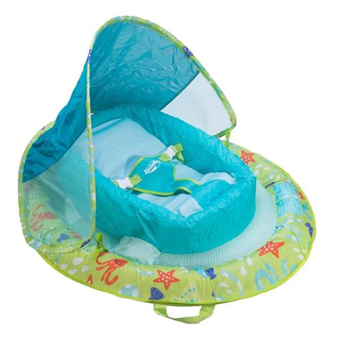 Swimways Infant Baby Spring Float with Canopy - Green | Baby float ...