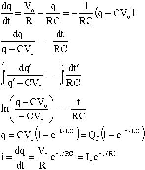 Rc Circuit Differential Equation