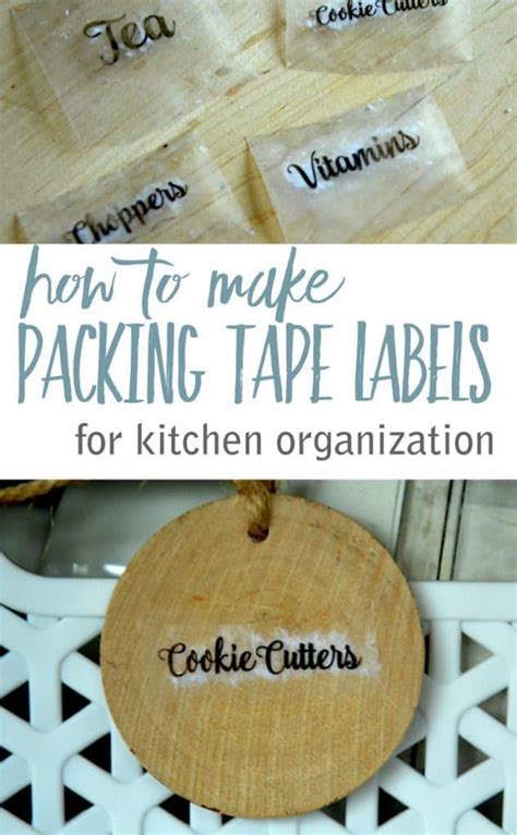 How to Make Packing Tape Labels for Kitchen Organization | Kenarry