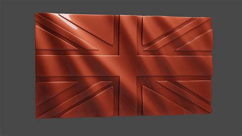 UK Wavy Flag - CNC Files For Wood 3D STL Model 3D model | CGTrader