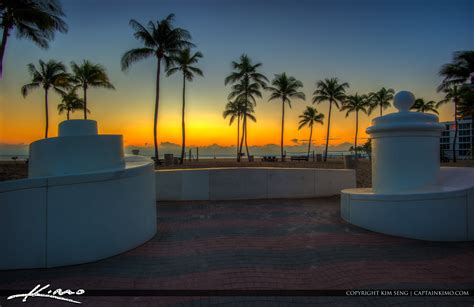 Fort Lauderdale Beach Park Coconut Tree Before Sunrise – HDR ...