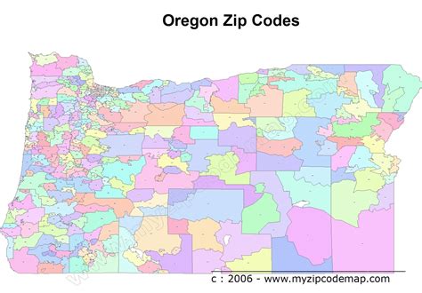 Oregon Zip Code Maps - Free Oregon Zip Code Maps