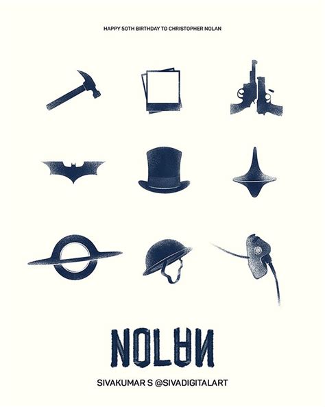 Christopher Nolan | 50th Birthday on Behance | Movie tattoos, Movie ...