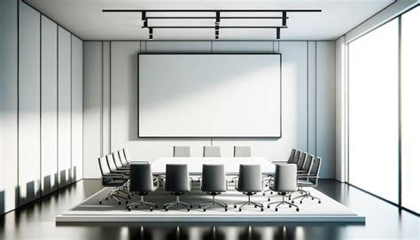 Premium AI Image | Interior of modern conference room with white walls ...