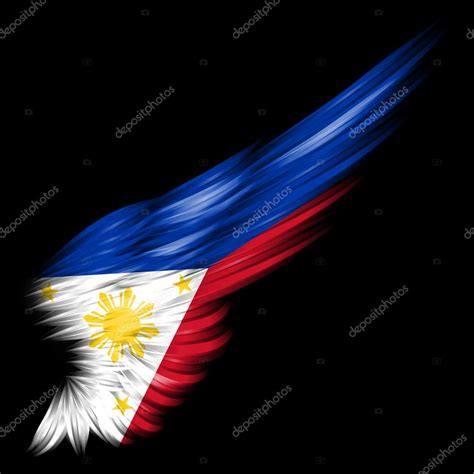 Flag of the Philippines on wing Stock Photo by ©thebackground 7265789