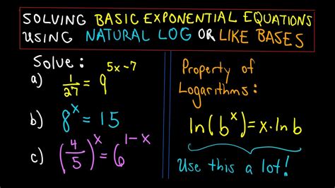 Solving Exponential Equations - YouTube