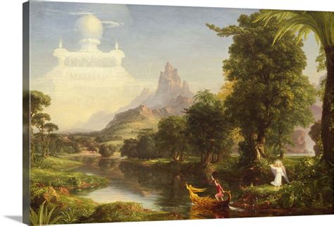 The Voyage of Life: Childhood, by Thomas Cole, 1842, American painting ...