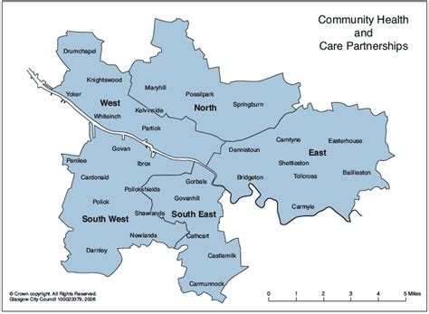 Map of Glasgow City Area