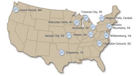 Great Wolf Lodge Locations Map | World Kids Travel