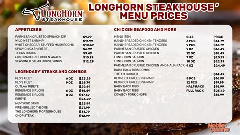 LongHorn Steakhouse Menu Prices + Happy Hour Deals (2024)