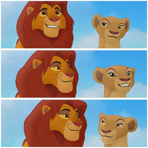 glances- the lion guard- simba and nala | Simba and nala, Lion king ...