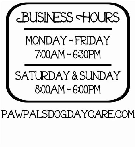 Printable Business Hours Sign Template – Atlanticcityaquarium.com