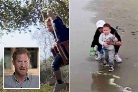 Prince Harry shares cute unseen photo of Archie playing on the beach in ...