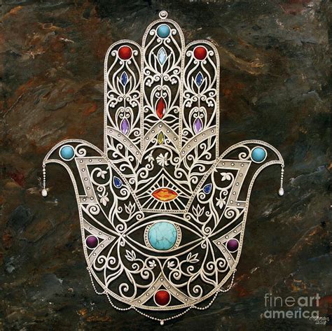 Hand of Fatima Painting by Carol Bostan - Pixels