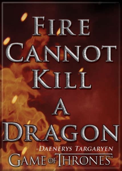 Game of Thrones Fire Cannot Kill A Dragon Quote Refrigerator Magnet NEW ...