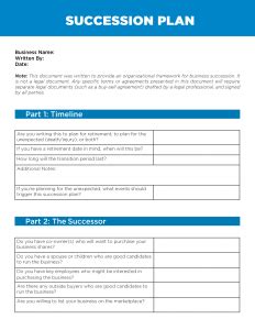 Succession Planning Template & 5 Steps to Write a Succession Plan