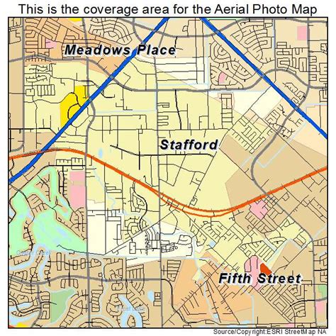 Aerial Photography Map of Stafford, TX Texas