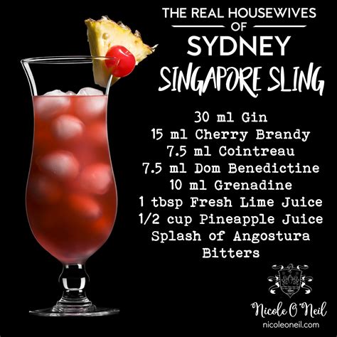 Showtime Snack: The Singapore Sling Cocktail — Nicole O'Neil - Real ...