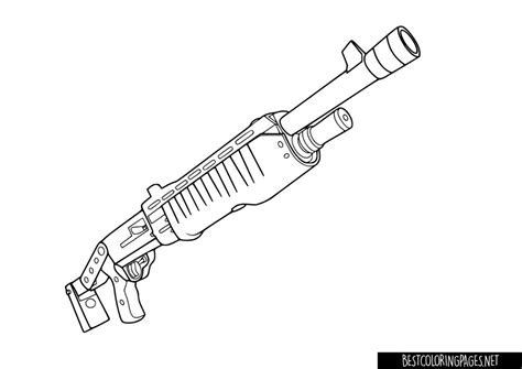 Fortnite Pump Shotgun Coloring Pages