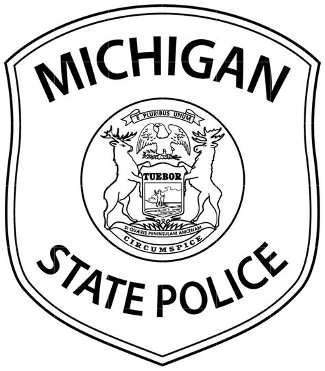 Michigan State Police Svg Vector Badge, Patch, Sleeve Insignia, Emblem ...