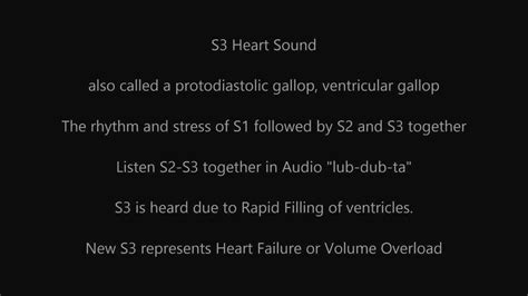 Audio Heart Sound of S3 Third Heart Sound : Real Time Cardiac Sound for ...