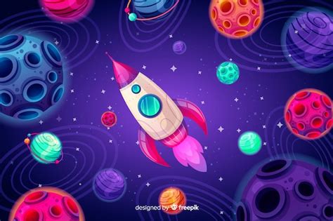 Free Vector | Hand drawn colorful space background