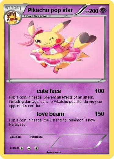 Pokémon Pikachu pop star 8 8 - cute face - My Pokemon Card