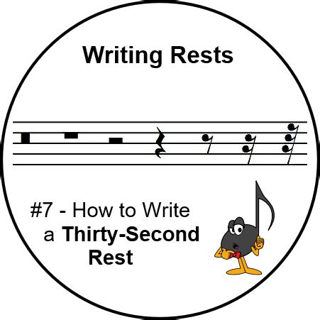 Writing Rests #7 - Thirty-Second Rest - Ultimate Music Theory