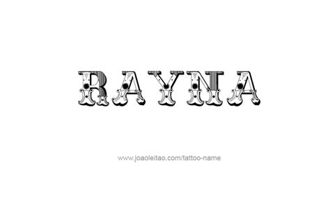 Rayna Name Tattoo Designs