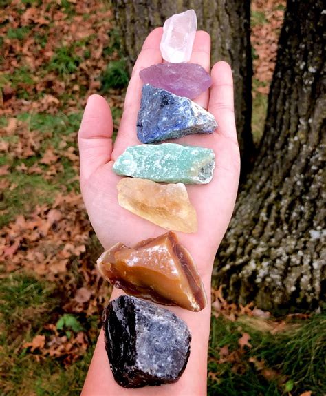 Chakra Healing Stones Set - 7 Large Chakra Crystals - Raw Crystals ...