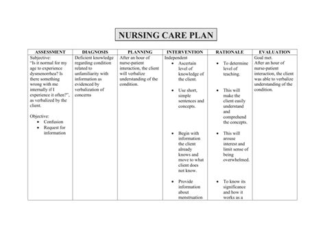 Geriatric Nursing Care Plan Examples