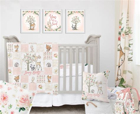 Woodland Crib Bedding Set, Forest Animals Crib Bedding, Deer ...