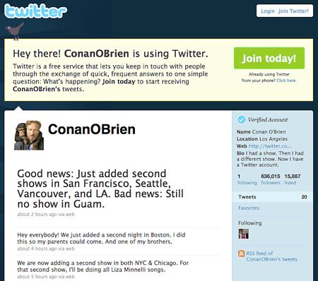 Conan O'Brien Tour Becomes Reality - TechEBlog