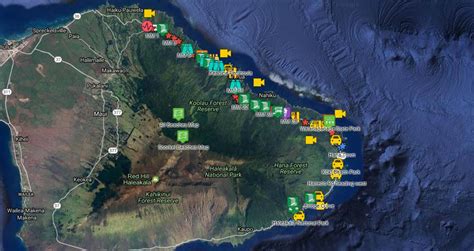 Road to Hana Travel Guide with mile marker map