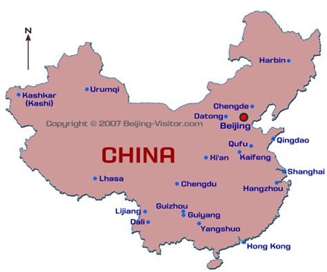 China Cities Map | Beijing Visitor - China Travel Guide