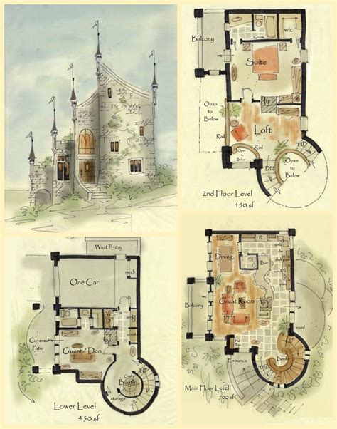 Storybook Cottage House Plans...Hobbit Huts to Cottage Castles ...