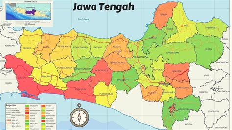 10 Kota Kabupaten Pada peta Jawa Tengah - Gurune.net