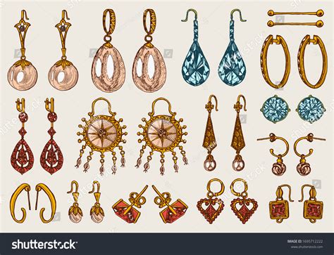 Earring sketch Images, Stock Photos & Vectors | Shutterstock