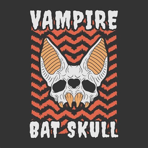 Premium Vector | Vampire bat skull illustration