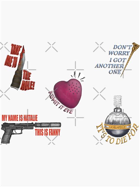 "Villanelle quotes sticker set" Sticker by Yosualonso | Redbubble