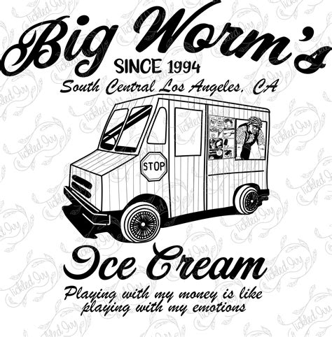 Friday Movie Big Worm Ice Cream Truck SVG Vector File layered or Flat ...