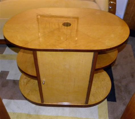 Oval Streamline Art Deco Coffee table or Mini-bar | Bars | Art Deco ...